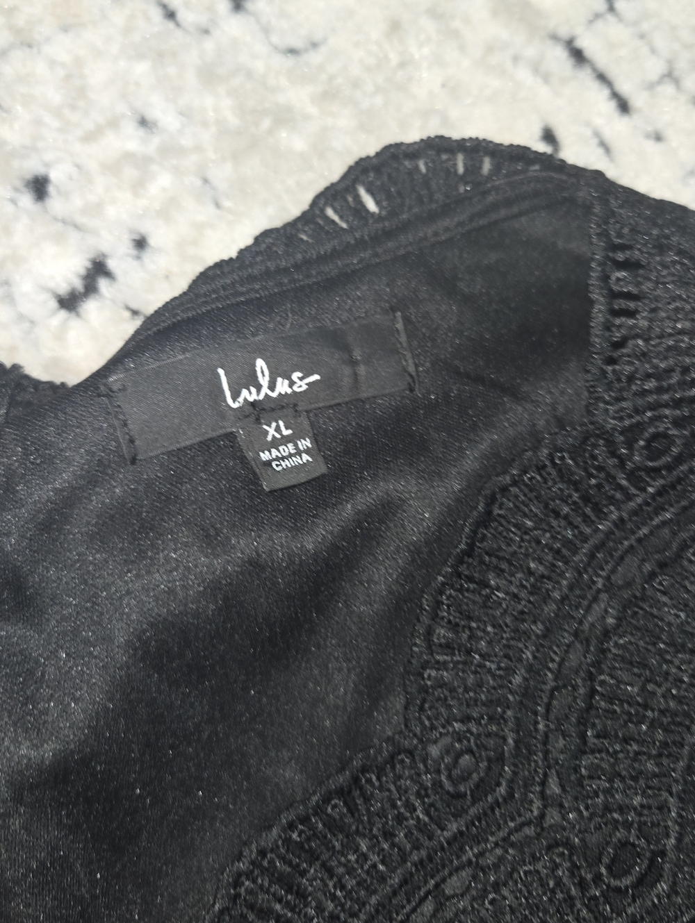 LULUS Black Lace Skater Dress Size XL Womens - Picture 4 of 4